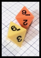 Dice : Dice - 8D - Yellow and Orange Plastic with Six and Nine - Ebay Oct 2013